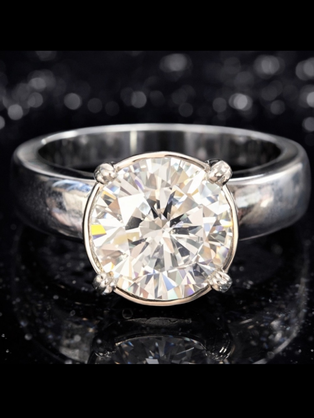 Victoria Wieck vintage round brilliant CZ solitaire engagement wedding ring band